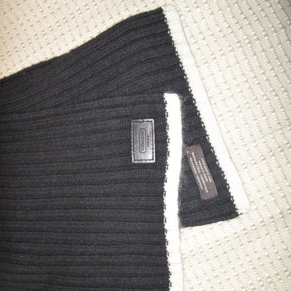 Coach Wool and Cashmere Blend Scarf - Picture 4 of 7